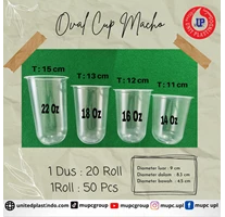 Cup oval macho / Gelas plastik oval / Piring & gelas / gelas plastik