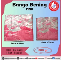 Distributor Kantong plastik kresek bening bango pink 