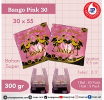 Kantong plastik kresek bango 30 pink 300gr