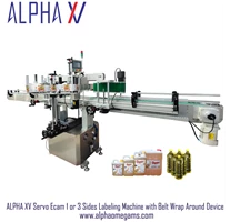 ALPHA XV Automatic 1 or 3 Sides Belt Wrap Around Labeling Machine