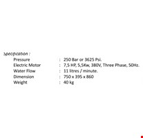 Pompa Hydrotest 250 Bar - Distributor Pompa Hawk Dari PT Kharisma