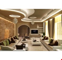 model plafon gypsum ruang tamu kecil