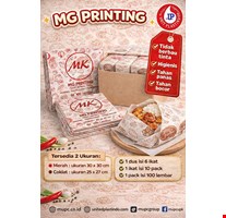 MG PAPER PRINTING MK / KERTAS NASI PUTIH MOTIF UKURAN 25x27CM 30x30CM