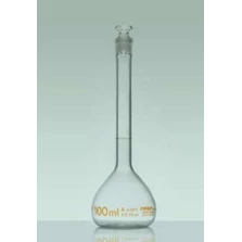 IWAKI Glass Ware Class A Amber Graduation With Glass Stopper With Batch Certificate Flask Volumetric 5640-5 Clear 5ml glassware