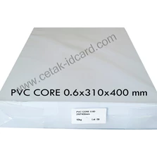 PVC SHEET BAHAN ID CARD CETAK SABLON CORE 0.6 MM - A3