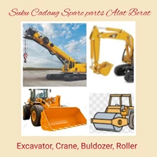 Sparepart Alat berat Excavator, Buldozer, Crane, Loader, Trucks