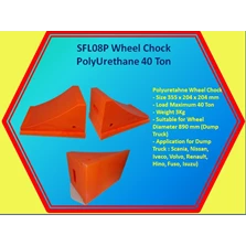 SFL06P Wheel Chock PolyUrethane 30 Ton /Ganjal Ban Truck Polyurethane