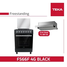 Teka Freestanding Cooker FS66F 4G Black Free TL 601 SS - Kompor Gas