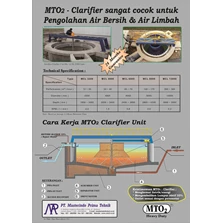 Instalasi Pengolahan Air Limbah mesin MTO2 Clarifier Unit