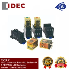 IDEC Universal Relay RU4S-C with LED 6Ampere
