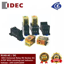 IDEC Universal Relay RU4S 4PDT,Latching Led Indicator