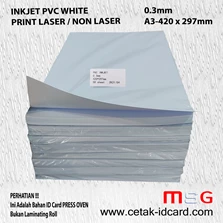 Bahan ID Card PVC Print Laser / Non Laser 0.3mm A3 