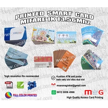 Cetak RFID Smart Card Mifare 13.56 Mhz S50 1K NFC ISO14443A