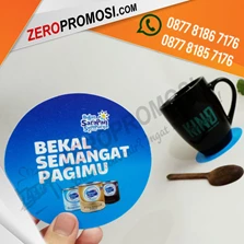 Souvenir Pernikahan Tatakan Gelas PVC Produk Lokal Custom Logo