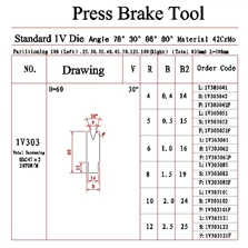 Press Brake Tooling Die 1V303