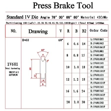 Press Brake Tooling Die 1V304