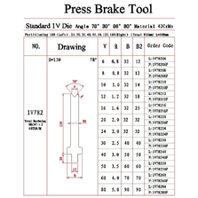 Press Brake Tooling Die 1V782