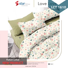 Kain Katun CVC STAR Love Love Cream (LCT 1610)