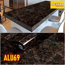 ALU69 - Sticker Motif Marmer Pelapis Furniture, Kitchen Set, Dapur dll