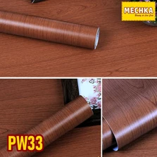PW33 - PVC Sheet Motif Kayu Bertekstur Pelapis Furniture, Lemari dll
