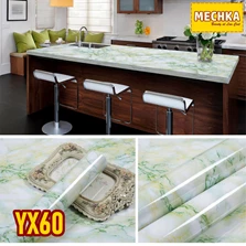 YX60 - PVC Sheet Motif Marmer Pelapis Furnitur, Meja, Kitchen Set dll