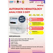 Automatic Hematology Analyzer 3 Diff ( BC 11 ) MINDRAY