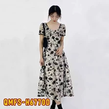 QMFS-H6770D Dress Wanita / Pakaian / Terusan / Gaun Perempuan / Cewek