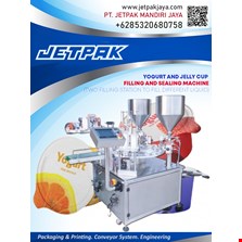 YOGURT AND JELLY CUP FILLING AND SEALING MACHINE (TWO FILLING STATION 