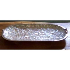 bowl big astry oval with silver