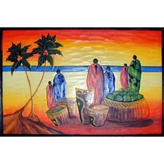 painting on wood canvas