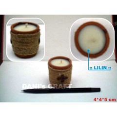 gelas + lilin naturalis