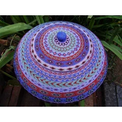 jumbo beaded rattan basket