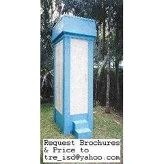 fiberglass portable toilet - single / double seat