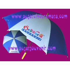 payung golf putih biru