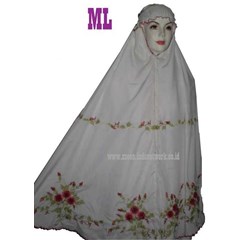 mukena bordir mawar lombok (ml)