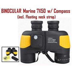 binocular marine 7x50 w/ compass + floting strap
