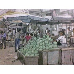 pasar tradisional (watercolour)