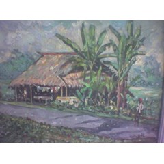 palanta ditepi sawah (oil painting)