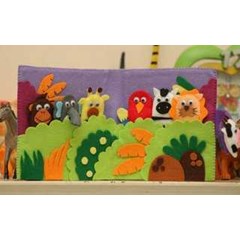 boneka jari hewan hutan + buku