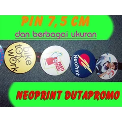 pin ukuran 7.5cm untuk kampanye caleg (dprri-dprd), capres, partai, dpd