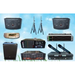 paket karaoke b: mixer + power + 2 speaker 10 inch auderpro