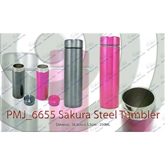 souvenir tumbler gift pmj_ 6655 sakura steel tumbler corporate gift mug, mug souvenir / tumbler souvenir , botol promosi / mug merchandise