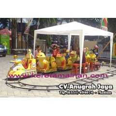 kereta mini fiber engkel loko tank