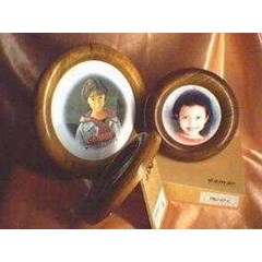 frame pigura kayu jati bulat