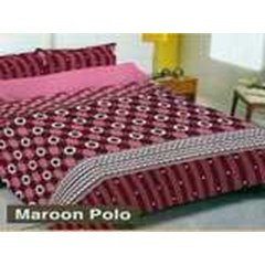 bed cover & sprei cvc ' maroon polo'