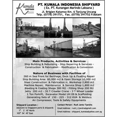 pt. kumala indonesia shipyard - slip pad - dockyard - shipyard - ship building - repairing - berthing - docking etc