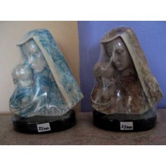 patung maria lokal marmer setengah badan 13 cm