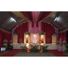 dekorasi resepsi pernikahan tenda