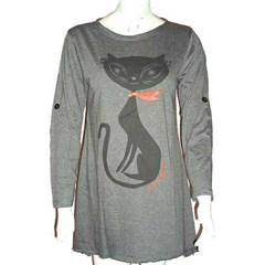 dress kaos lengan panjang unik