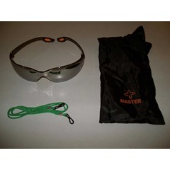 safety goggles black c/ w mirror